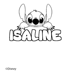 Coloraci&oacute;n del nombre ISALINE - decorado Stitch