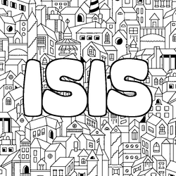 Coloraci&oacute;n del nombre ISIS - decorado ciudad