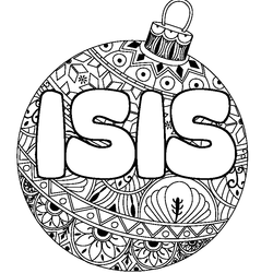 Coloraci&oacute;n del nombre ISIS - decorado bola de Navidad
