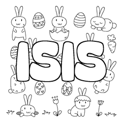 Coloraci&oacute;n del nombre ISIS - decorado Pascua