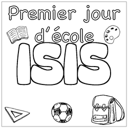 Coloraci&oacute;n del nombre ISIS - decorado primer d&iacute;a de escuela