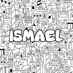 Coloraci&oacute;n del nombre ISMAEL - decorado ciudad