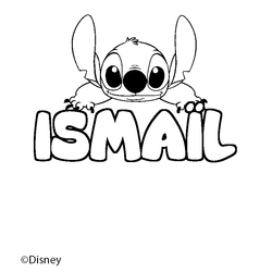 Coloraci&oacute;n del nombre ISMA&Iuml;L - decorado Stitch