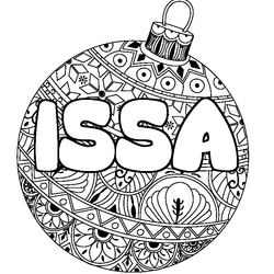 Coloraci&oacute;n del nombre ISSA - decorado bola de Navidad