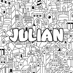 Coloraci&oacute;n del nombre JULIAN - decorado ciudad