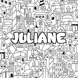 Coloraci&oacute;n del nombre JULIANE - decorado ciudad