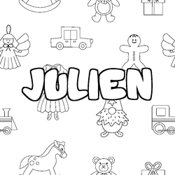Coloraci&oacute;n del nombre JULIEN - decorado juguetes