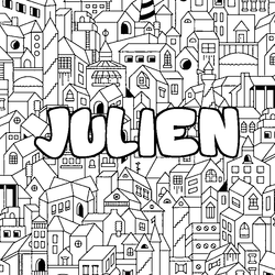 Coloraci&oacute;n del nombre JULIEN - decorado ciudad