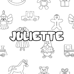 Coloraci&oacute;n del nombre JULIETTE - decorado juguetes