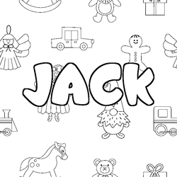 Coloraci&oacute;n del nombre JACK - decorado juguetes