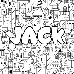 Coloraci&oacute;n del nombre JACK - decorado ciudad