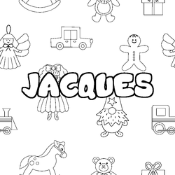 Coloraci&oacute;n del nombre JACQUES - decorado juguetes