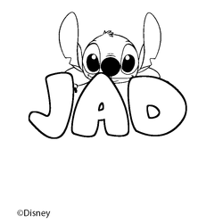 Coloraci&oacute;n del nombre JAD - decorado Stitch