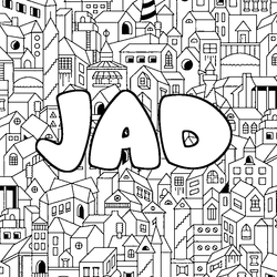 Coloraci&oacute;n del nombre JAD - decorado ciudad