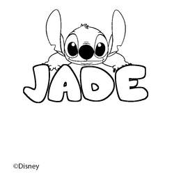 Coloraci&oacute;n del nombre JADE - decorado Stitch