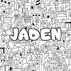Coloraci&oacute;n del nombre JADEN - decorado ciudad