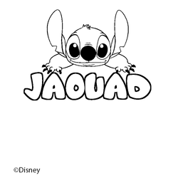 Coloraci&oacute;n del nombre JAOUAD - decorado Stitch