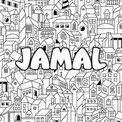 Coloraci&oacute;n del nombre JAMAL - decorado ciudad