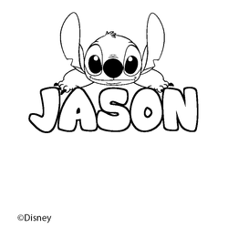 Coloraci&oacute;n del nombre JASON - decorado Stitch