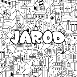 Coloraci&oacute;n del nombre JAROD - decorado ciudad