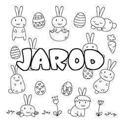 Coloraci&oacute;n del nombre JAROD - decorado Pascua