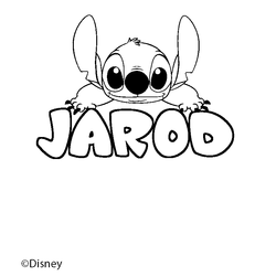 Coloraci&oacute;n del nombre JAROD - decorado Stitch