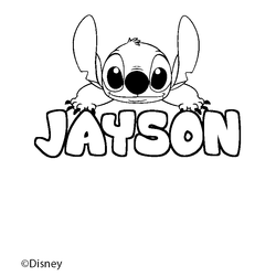 Coloraci&oacute;n del nombre JAYSON - decorado Stitch