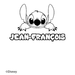 Coloraci&oacute;n del nombre JEAN-FRAN&Ccedil;OIS - decorado Stitch