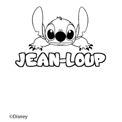 Coloraci&oacute;n del nombre JEAN-LOUP - decorado Stitch