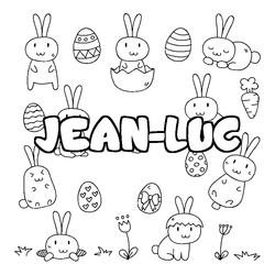 Coloraci&oacute;n del nombre JEAN-LUC - decorado Pascua