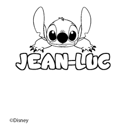 Coloraci&oacute;n del nombre JEAN-LUC - decorado Stitch