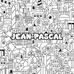 Coloraci&oacute;n del nombre JEAN-PASCAL - decorado ciudad
