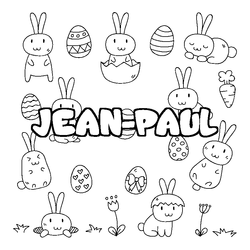 Coloraci&oacute;n del nombre JEAN-PAUL - decorado Pascua