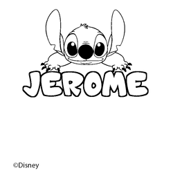 Coloraci&oacute;n del nombre JEROME - decorado Stitch