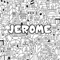 Coloraci&oacute;n del nombre JEROME - decorado ciudad