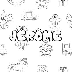 Coloraci&oacute;n del nombre J&Eacute;R&Ocirc;ME - decorado juguetes