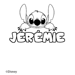 Coloraci&oacute;n del nombre J&Eacute;R&Eacute;MIE - decorado Stitch