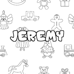 Coloraci&oacute;n del nombre JEREMY - decorado juguetes