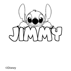 Coloraci&oacute;n del nombre JIMMY - decorado Stitch
