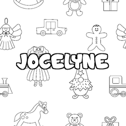 Coloraci&oacute;n del nombre JOCELYNE - decorado juguetes