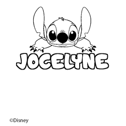 Coloraci&oacute;n del nombre JOCELYNE - decorado Stitch