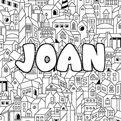 Coloraci&oacute;n del nombre JOAN - decorado ciudad
