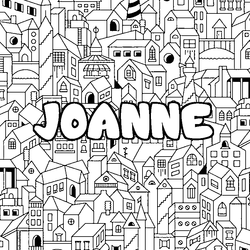 Coloraci&oacute;n del nombre JOANNE - decorado ciudad
