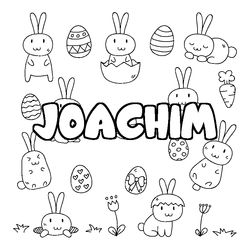Coloraci&oacute;n del nombre JOACHIM - decorado Pascua