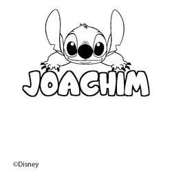 Coloraci&oacute;n del nombre JOACHIM - decorado Stitch