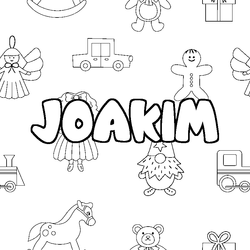 Coloraci&oacute;n del nombre JOAKIM - decorado juguetes