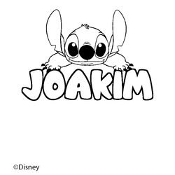 Coloraci&oacute;n del nombre JOAKIM - decorado Stitch