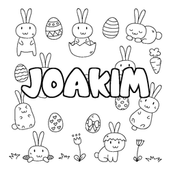 Coloraci&oacute;n del nombre JOAKIM - decorado Pascua