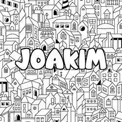Coloraci&oacute;n del nombre JOAKIM - decorado ciudad