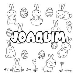 Coloraci&oacute;n del nombre JOAQUIM - decorado Pascua
